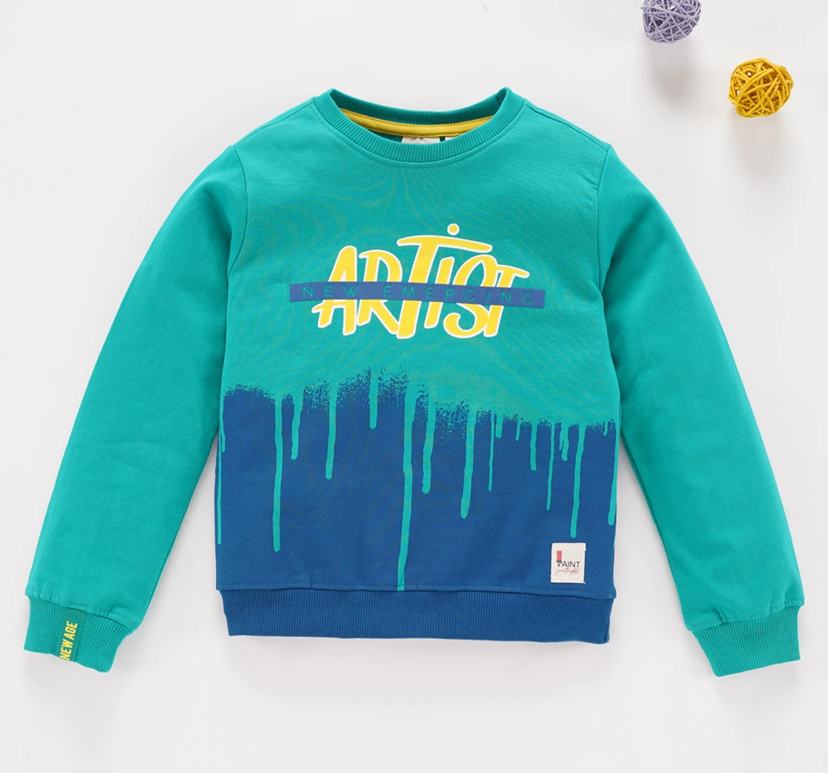 Ed-a-Mamma Sustainable Sweatshirt With Paint Drip Artwork